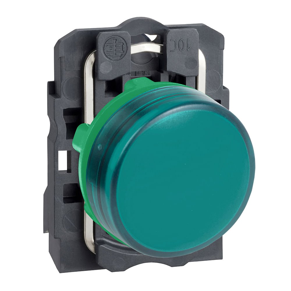 [Imagem SINALIZADOR MODULAR Ø22MM PLÁSTICO, LED, VERDE, 230...240VCA XB5AVM3 SCHNEIDER]