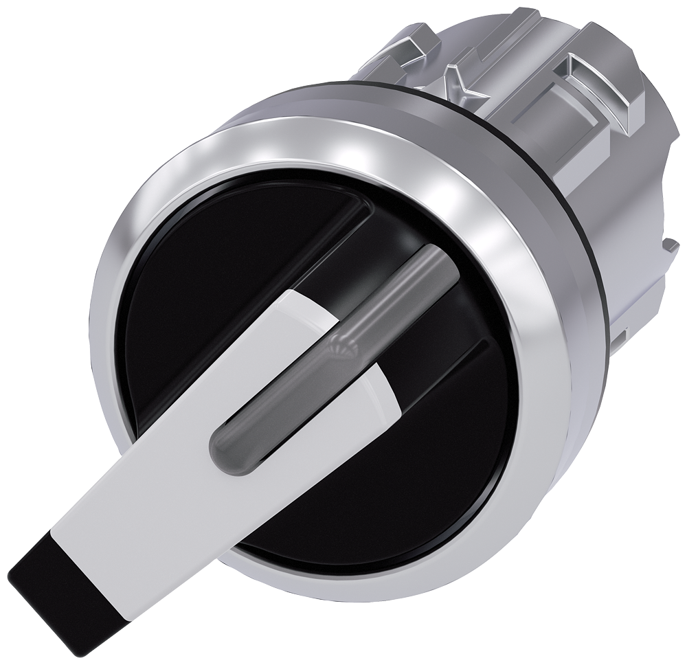 INTERRUPTOR COM MANÍPULO ILUMINÁVEL 22MM REDONDO METAL ALTO BRILHO BRANC 3SU10522FF600AA0 SIEMENS