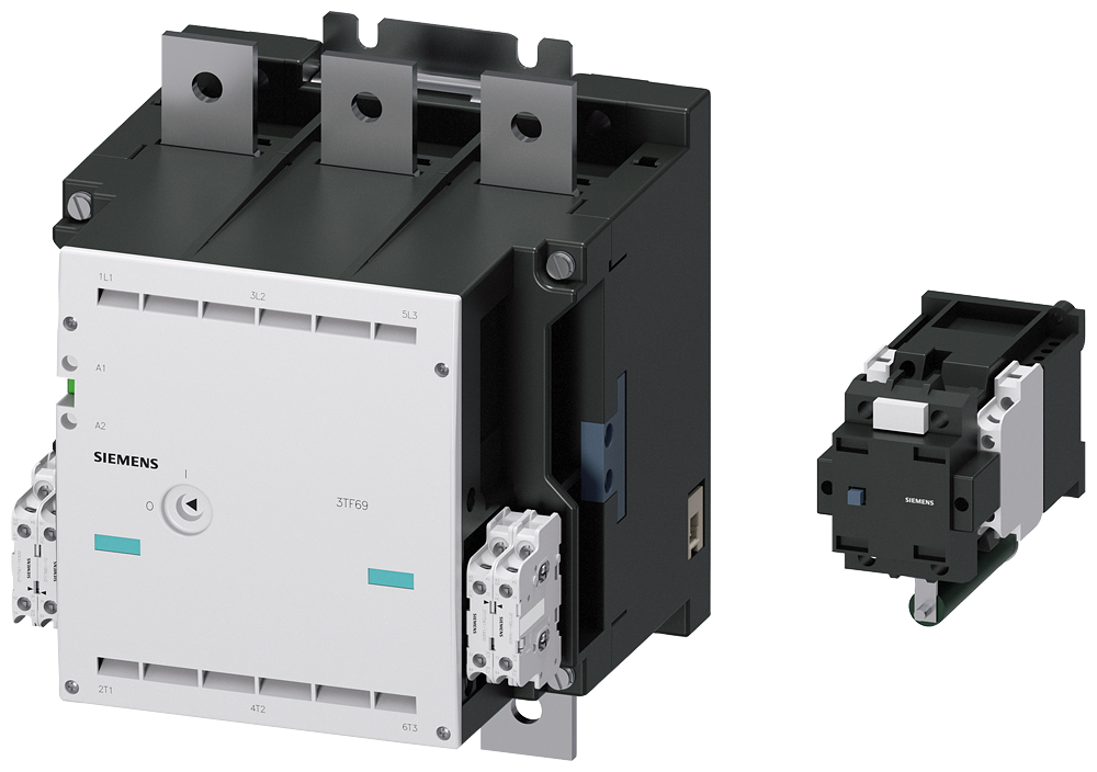 CONTATOR TAMANHO 14 DE 3 POLOS AC-3 450KW 400/380V (1000V) (3NA+3NF) 3TC4 3TF69338DM4 SIEMENS