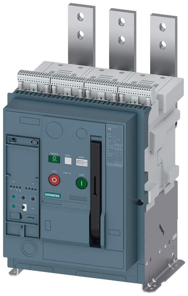 DISJUNTOR DE POTÊNCIA DE MONTAGEM FIXA IEC 60947-2 TAMANHO 1 DE 3 POLOS I 3WA11202AB030AA4-ZS07 SIEMENS