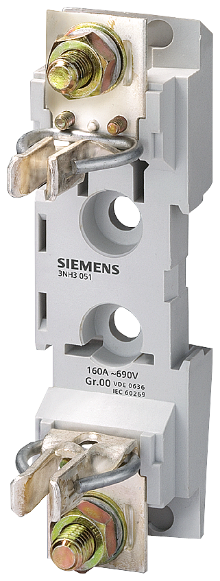 ADAPTADOR PARA FUSÍVEIS PARA BAIXA TENSÃO E ALTA POTÊNCIA TAM. 00 DE 1 POLO 3NH3051 SIEMENS