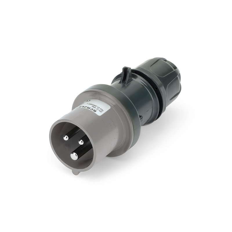 [Imagem do produto PLUGUE MÓVEL 20A 2P 3W 5H IP44 277V SCA320P5S SCAME]