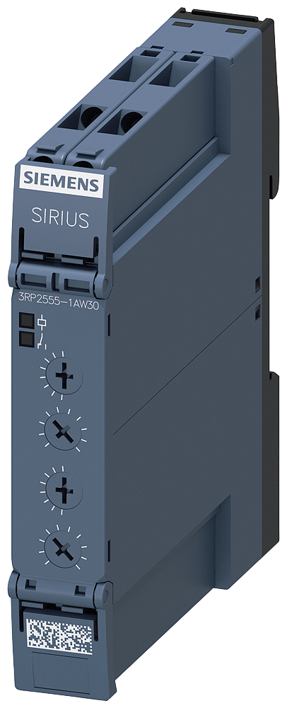 [Imagem RELÉ DE TEMPO RELÉ DE PISCA ELETRÔNICO ASSIMÉTRICO 1 CONTATO DE COMUTAÇÃO 2X7 FAIXAS DE TEMPO 3RP25551AW30 SIEMENS]