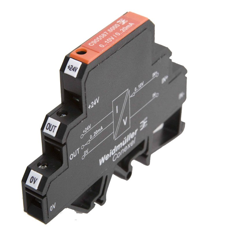 [Imagem do produto CONVERSOR SINAL DK6 I/V 4-20MA/0-10V 24VCC C9055916000 WEIDMULLER]
