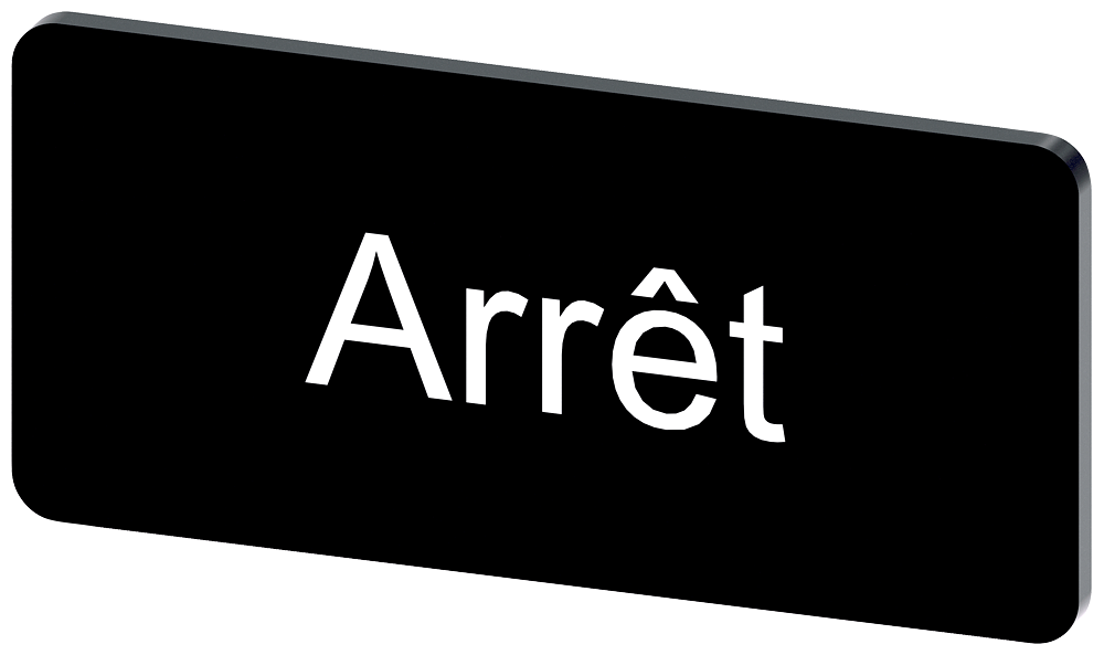 PLACA DE IDENTIFICAÇÃO 12,5X27MM PLACA PRETO INSCRIÇÃO: ARRET 3SU19000AC160GB0 SIEMENS
