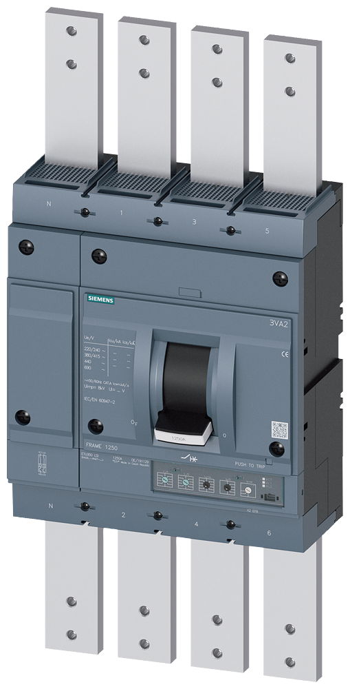 DISJUNTOR 3VA2 IEC FRAME 1250 CLASSE DA CAPACIDADE DE INTERRUPÇÃO M ICU=55KA 3VA26125HN470AA0 SIEMENS