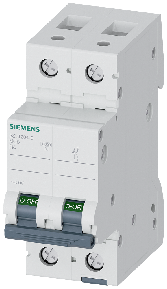 DISJUNTOR DE POTÊNCIA 400 V 10 KA 2 POLOS B 4A 5SL42046 SIEMENS