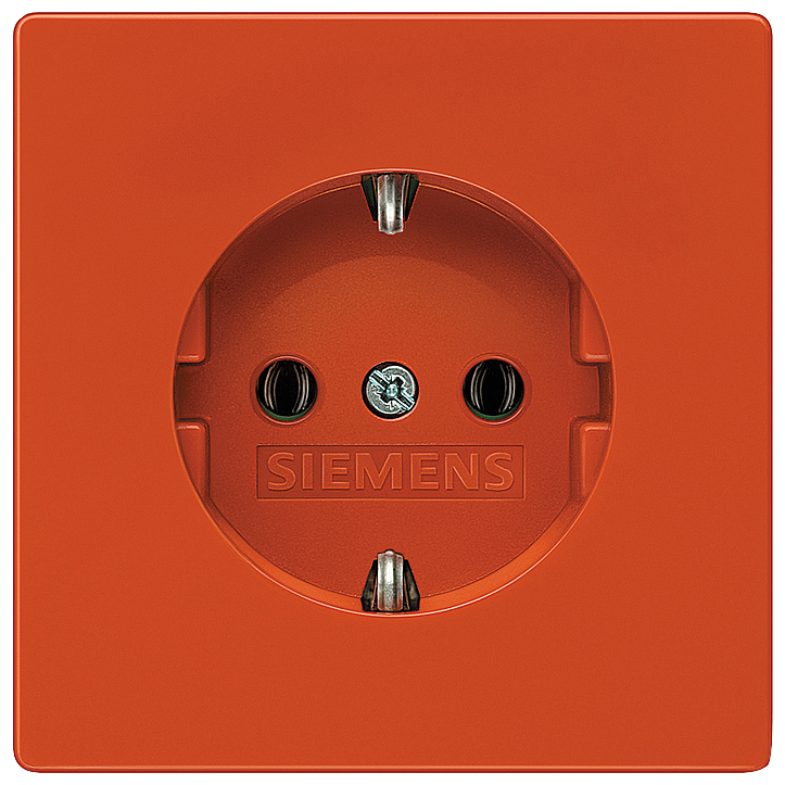 TOMADA SCHUKO COM MAIOR PROTEÇÃO CONTRA CONTATO LARANJA 5UB1836 SIEMENS