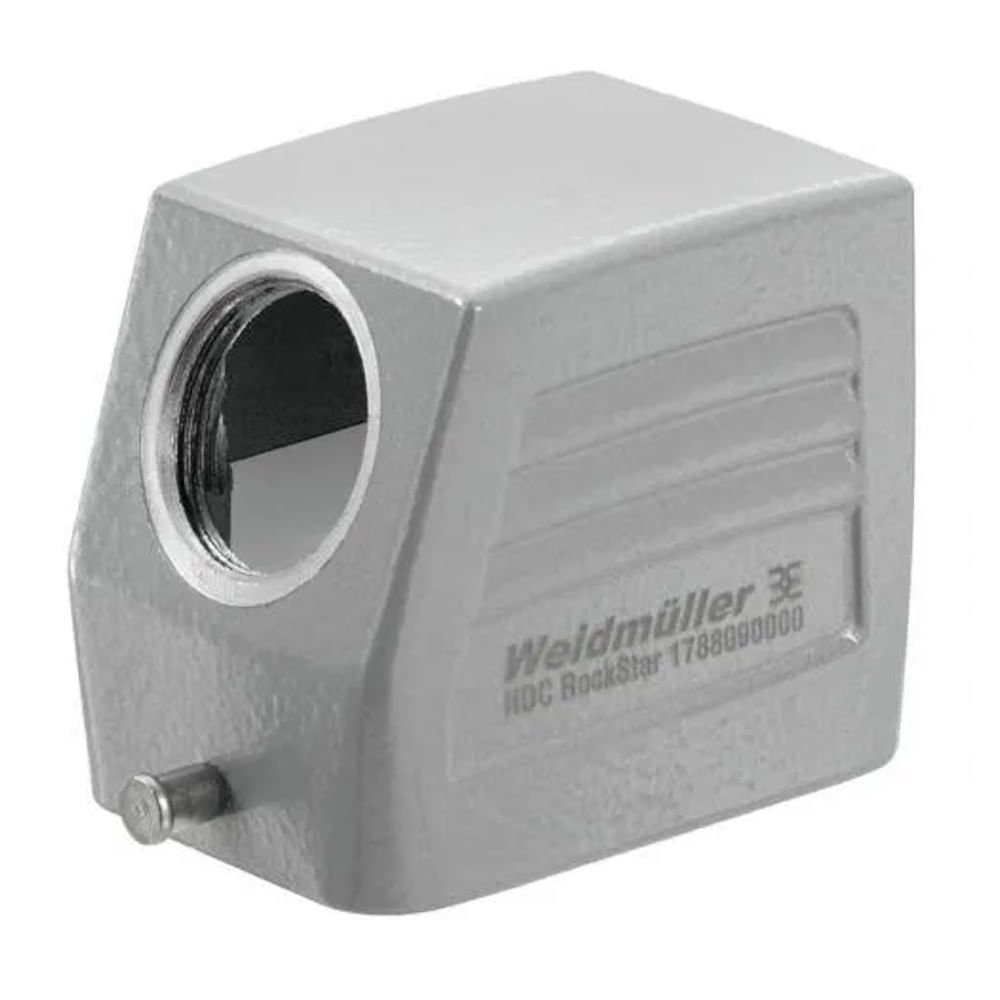 [Imagem CARCAÇA TOMADA MULTIPOLAR ALUMÍNIO HDC16BTSLU1M25G WEIDMULLER CONEXEL]