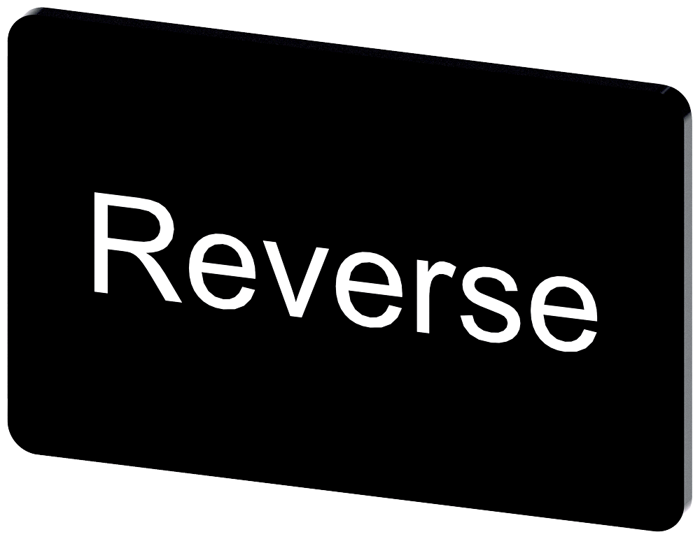 [Imagem do produto PLACA DE IDENTIFICAÇÃO 17,5X27MM, PLACA PRETO, INSCRIÇÃO: REVERSE 3SU19000AD160DP0 SIEMENS]