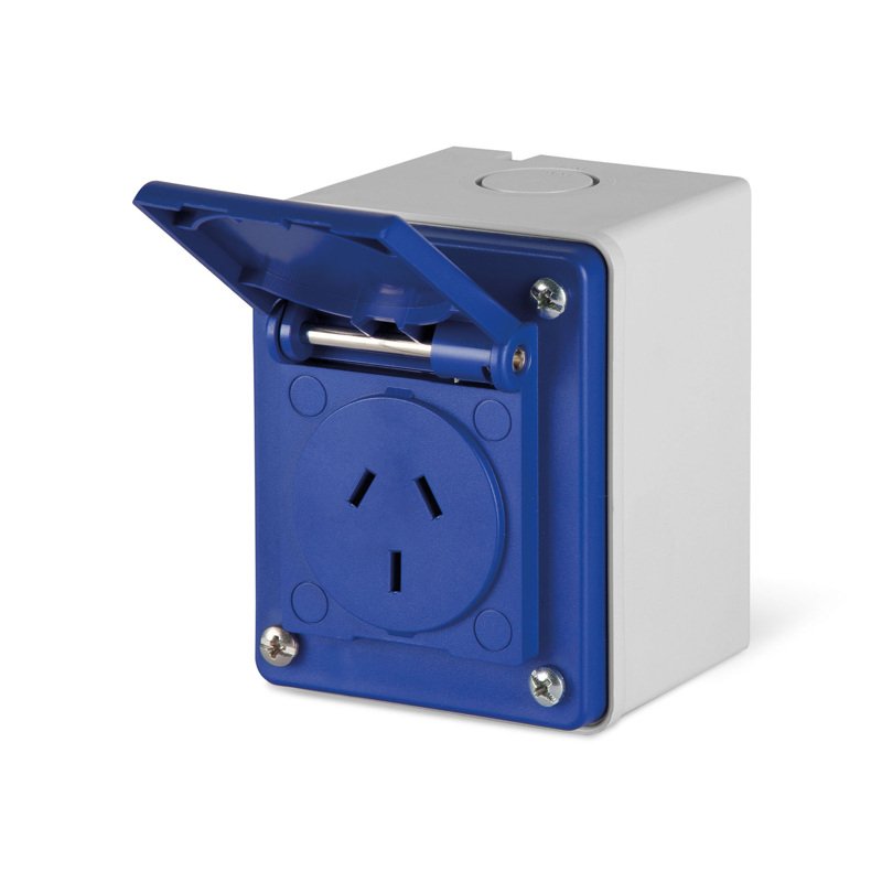 [Imagem do produto TOMADA DE PAREDE  PADRÃO ARGENTINA  10A AZUL (VERS. PG) 570.4193 SCAME]