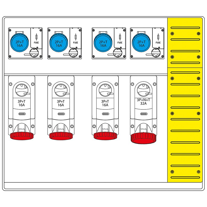 [Imagem do produto QUADRO DE DISTRIBUIÇÃO MBOX5 COM BLOCO DE TERMINAIS DE TOMADA COM FUSÍVEL 658.6058-140 SCAME]