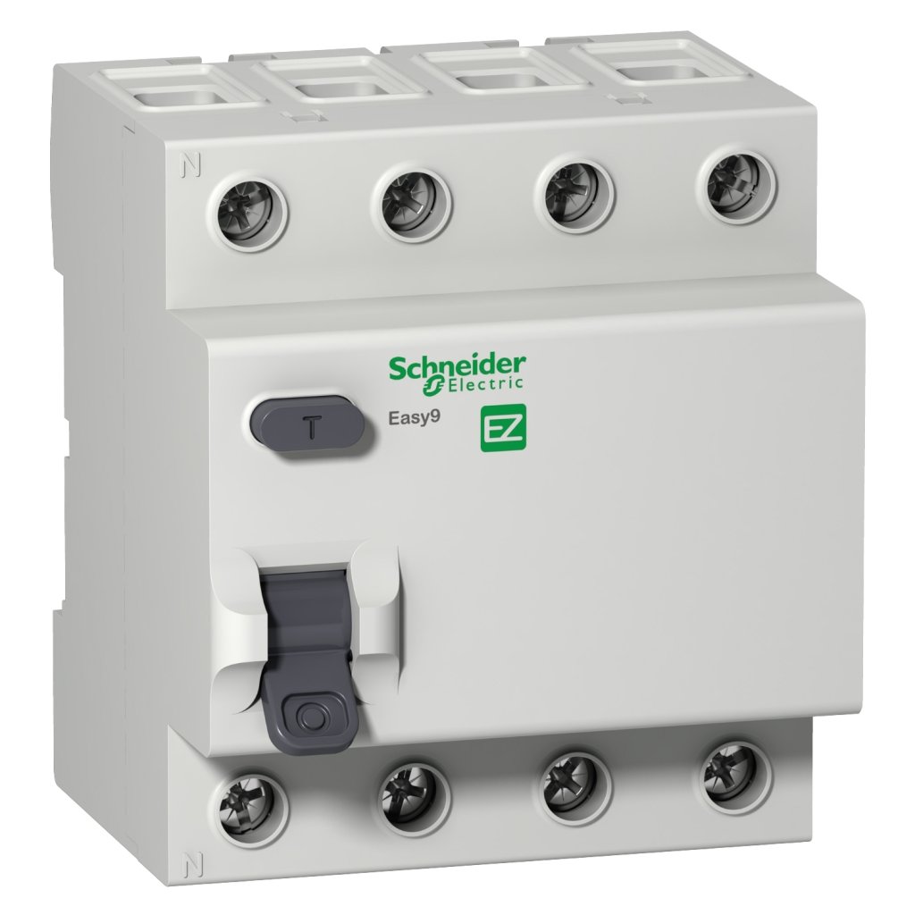 [Imagem INTERRUPTOR DIFERENCIAL RESIDUAL EASY9 4P 300MA 40A CLASSE AC 6000A 415V EZ9R66440 SCHNEIDER]