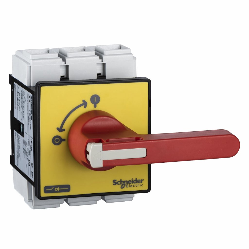 [Imagem CHAVE SECCIONADORA VARIO 125A MANOPLA VERMELHA/AMARELA VCF5 SCHNEIDER]