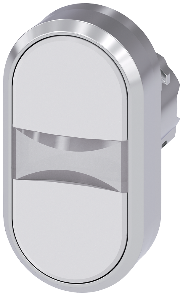 TECLA DUPLA 22 MM REDONDO METAL DE ALTO BRILHO BRANCO BRANCO BOTÕES DE 3SU10503AB660AA0-ZY19 SIEMENS