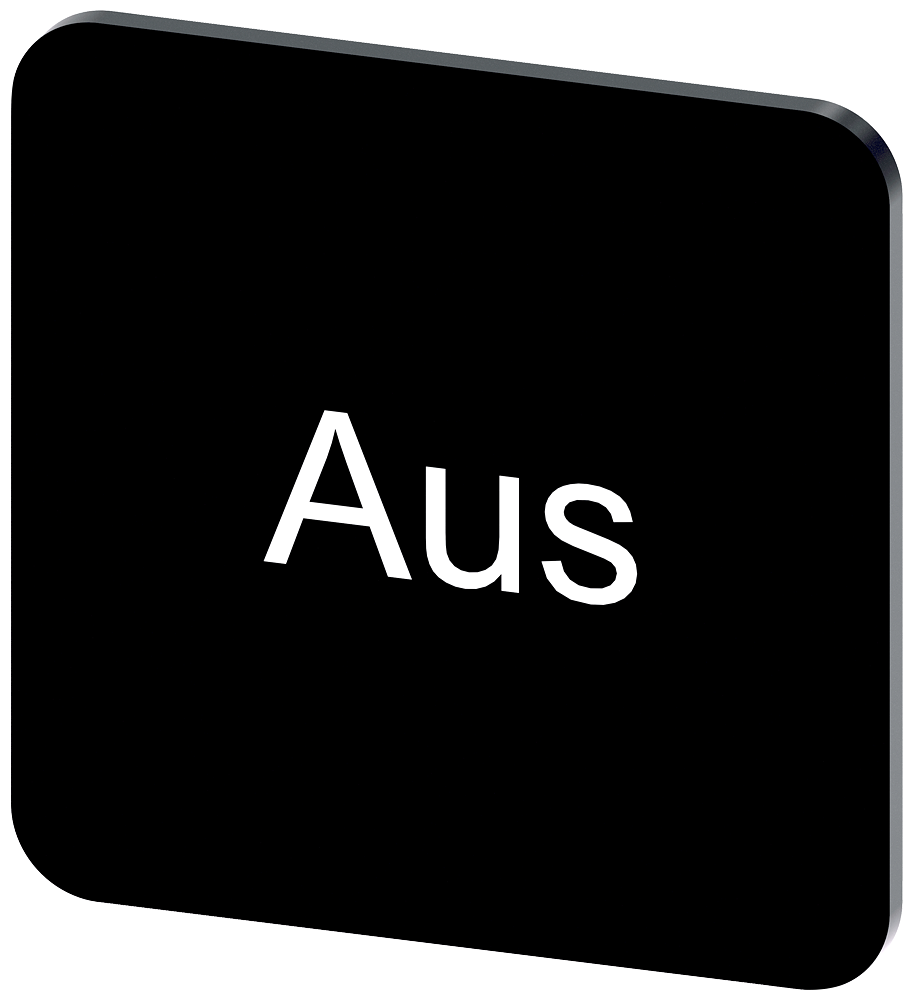 PLACA DE IDENTIFICAÇÃO 22X22MM PLACA PRETO INSCRIÇÃO: DESLIGADO 3SU19000AF160AC0 SIEMENS