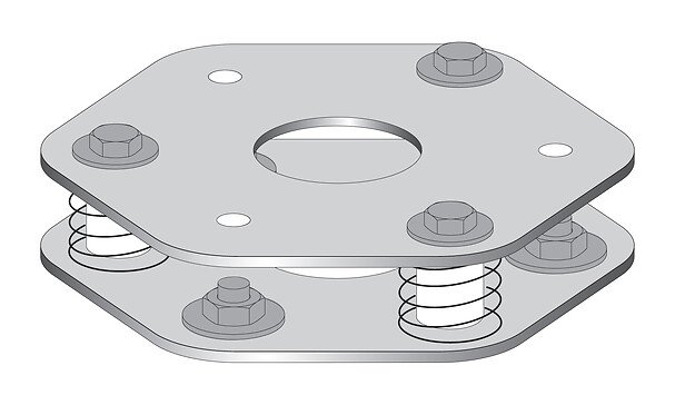 [Imagem BASE MONTAGEM C/MOLA CORTINA LUZ  XUSZFB2 TELEMECANIQUE]