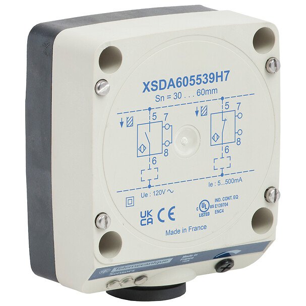 [Imagem SENSOR INDUTIVO RETANG 24-240V BORNE  XSDA605539H7 TELEMECANIQUE]