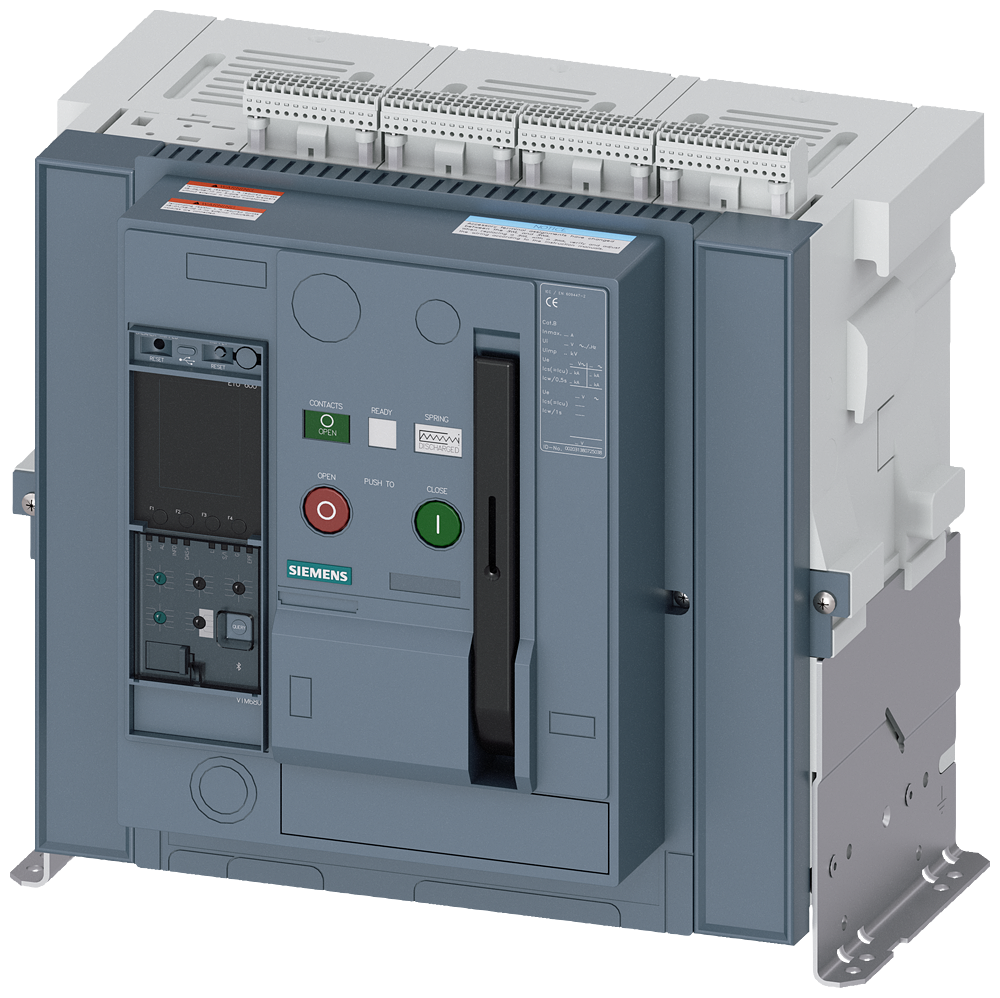 DISJUNTOR DE POTÊNCIA DE MONTAGEM FIXA IEC 60947-2 TAMANHO 2 DE 3 POLOS I 3WA12323FE024DA4-ZF19S01T40 SIEMENS