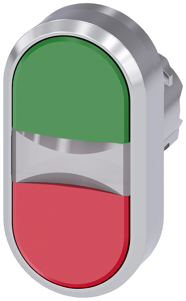 [Imagem do produto FRONT BOTAO DUPL MET 22MM VD/VM 3SU10503AB420AA0 SIEMENS]