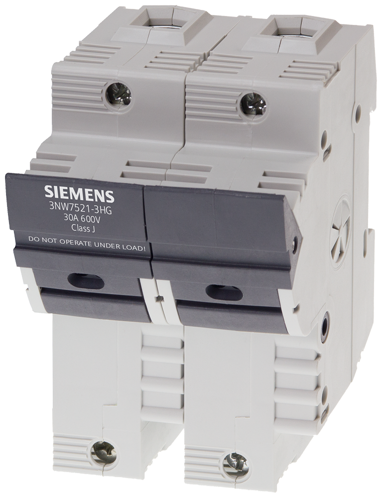 PORTA-FUSÍVEIS CLASSE J DE 2 POLOS IN: 30 A UN CA: 600 V 3NW75213HG SIEMENS