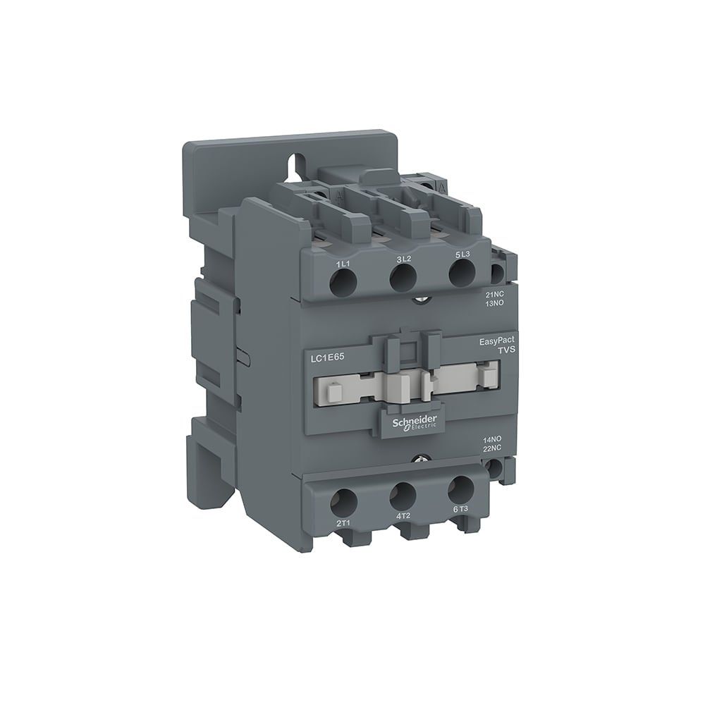 [Imagem CONTATOR TRIPOLAR EASYPACT TVS 50A 1NA+1NF BOBINA 220VCA LC1E50M7 SCHNEIDER]
