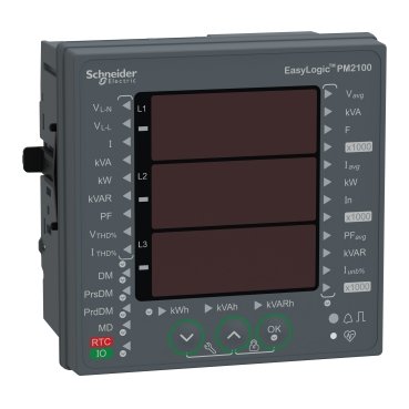 [Imagem MULTIMEDIDOR DE ENERGIA COM COMUNICACAO MODBUS RTU DISPLAY LED METSEPM2120 SCHNEIDER]