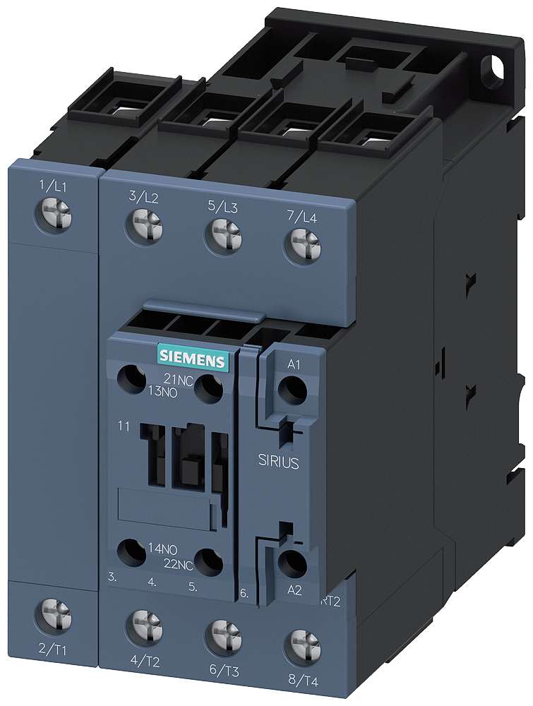 CONTATOR AC-1 60 A/400 V/40 °C S2 DE 4 POLOS AC 400 V/50 HZ 1NO+1NF 3RT23361AV00 SIEMENS