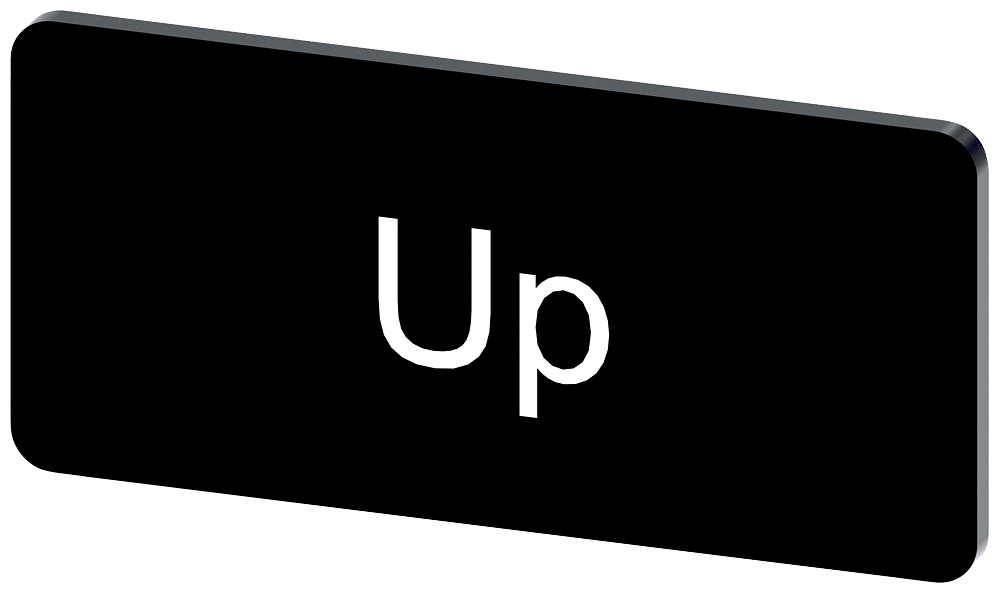 [Imagem do produto PLACA DE IDENTIFICAÇÃO 12,5X27MM, PLACA PRETO, INSCRIÇÃO: UP 3SU19000AC160DL0 SIEMENS]