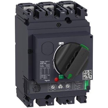 [Imagem do produto MOTOR CIRCUIT BREAKER, TESYS GV5, 3P, 150A, ICU 36KA, THERMAL MAGNETIC SCHNEIDER]