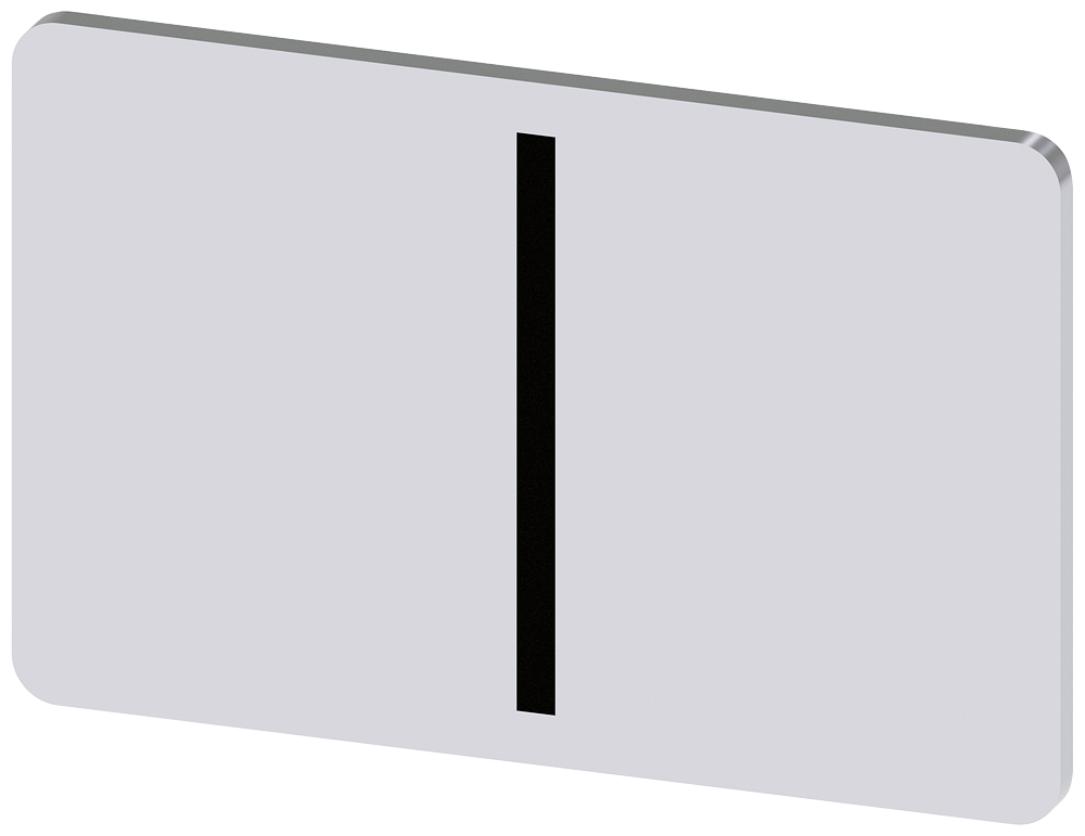 [Imagem do produto PLACA DE IDENTIFICAÇÃO 17,5X27MM, PLACA PRATA, SÍMBOLO: I* 3SU19000AD810QB0 SIEMENS]