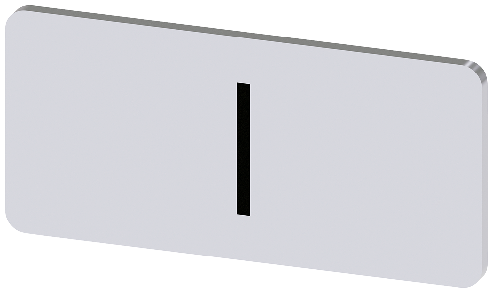 [Imagem do produto PLACA DE IDENTIFICAÇÃO 12,5X27MM, PLACA PRATA, SÍMBOLO: I* 3SU19000AC810QB0 SIEMENS]