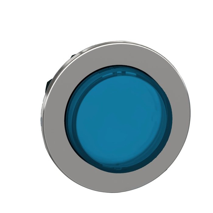 [Imagem CABEÇOTE PARA BOTÃO LUMINOSO FACEADO Ø30MM METÁLICO SALIENTE LED INTEGRAL AZUL PARA ETIQUETA ZB4FW163 SCHNEIDER]