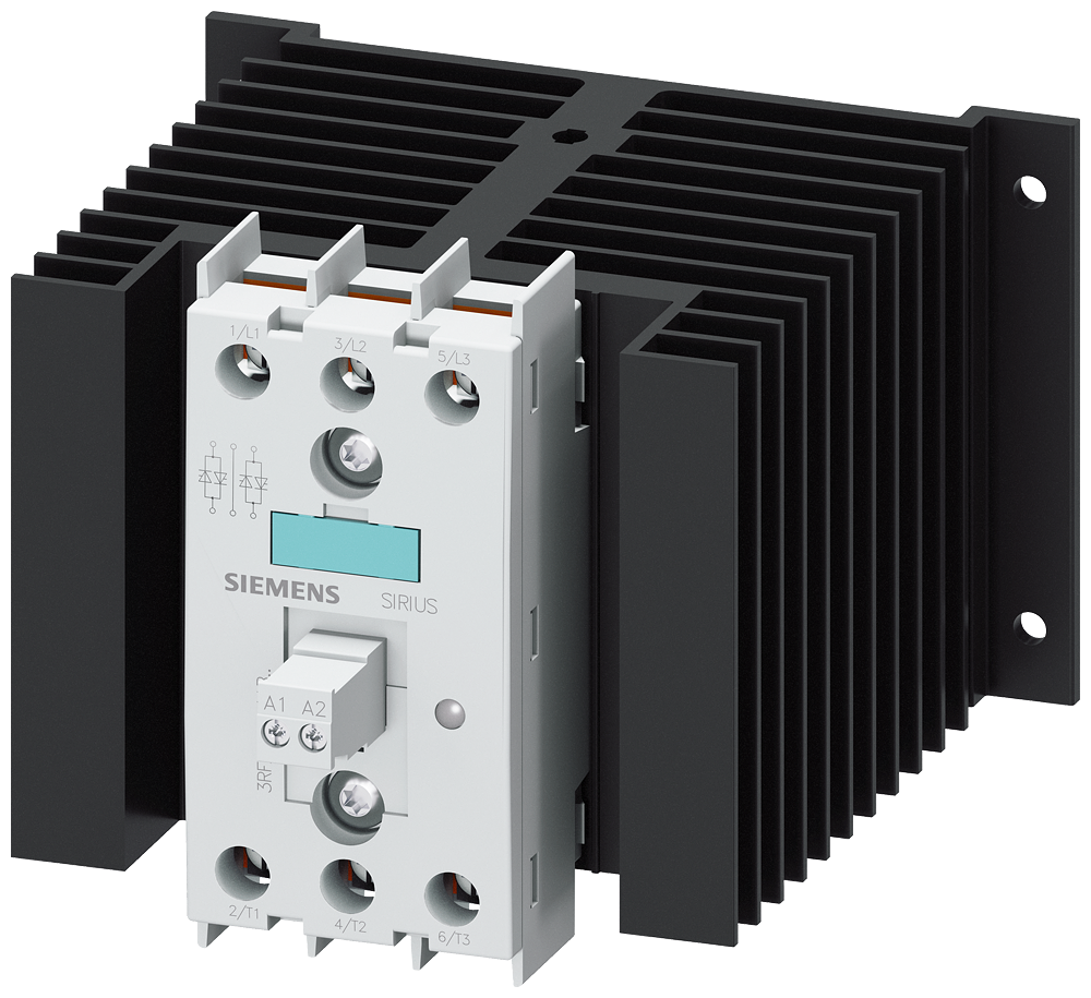 [Imagem do produto CONTATOR A SEMICONDUTOR 3RF2, TRIFÁSICO CA51 50A 48-600V/4-30V CC CONTROLADO  3RF24501AB45 SIEMENS]