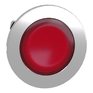 [Imagem CABEÇOTE PARA BOTÃO LUMINOSO FACEADO Ø30MM METÁLICO COM RETENÇÃO VERMELHO ZB4FH043 SCHNEIDER]