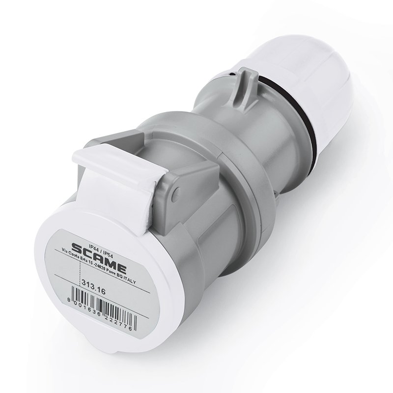 [Imagem do produto TOMADA MÓVEL 2P+T IP44 16A 12H TST>50V 313.16433 SCAME]