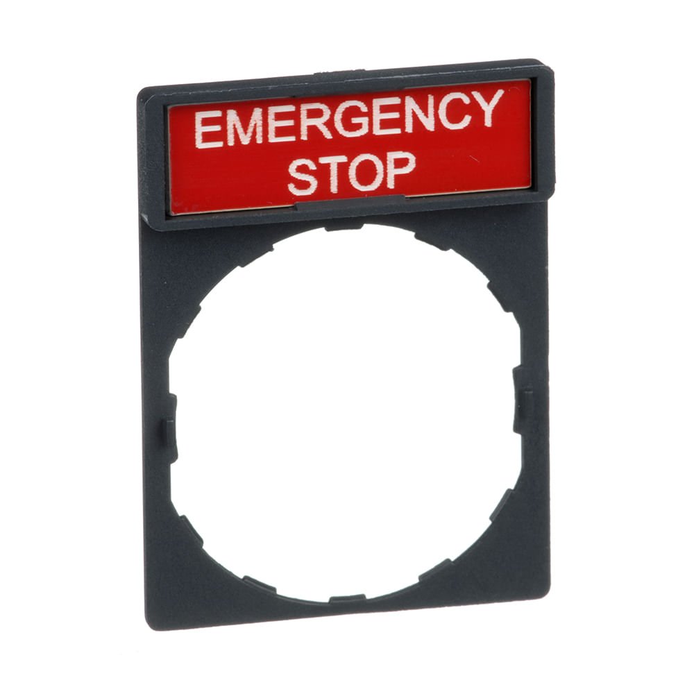 [Imagem PORTA ETIQUETA 30X40MM PRETO VERMELHO EMERGEN ZBY2330 SCHNEIDER]