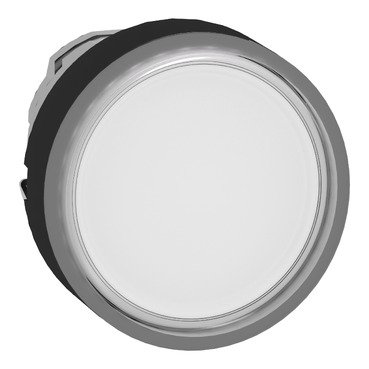 [Imagem CABEÇOTE PARA BOTÃO LUMINOSO MODULAR Ø22MM METÁLICO PARA LED INTEGRAL BRANCO BORDA PRETA ZB4BW3137 SCHNEIDER]