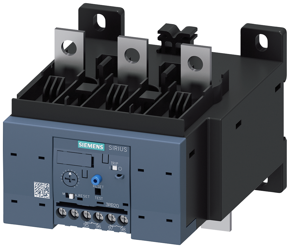 [Imagem do produto RELÉ DE SOBRECARGA 50/200A PARA PROTEÇÃO DO MOTOR S6 CLASS 20 RESET AUTO 3RB20562FC2 SIEMENS]