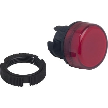 [Imagem CABEÇOTE PARA SINALIZADOR MODULAR Ø22MM PLÁSTICO PARA LÂMPADA BA9S VERMELHO ZA2BV04 SCHNEIDER]