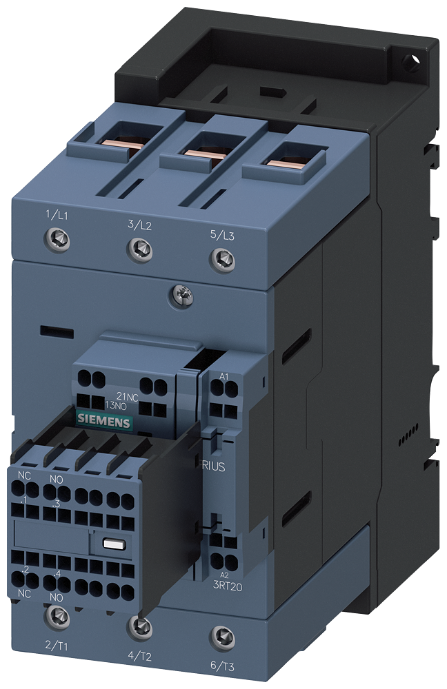 CONTATOR AC-3E 45KW/400V CC 110V 0,7-1,25*US 2NA+2NF DE 3 POLOS 3RT20463XF440LA2 SIEMENS