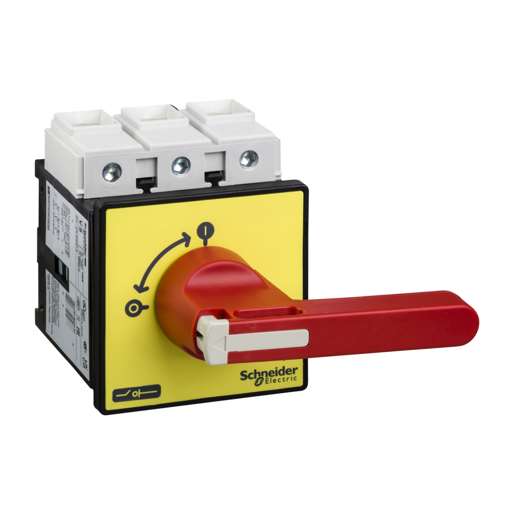 [Imagem CHAVE SECCIONADORA VARIO 175A MANOPLA VERMELHA/AMARELA VCF6 SCHNEIDER]