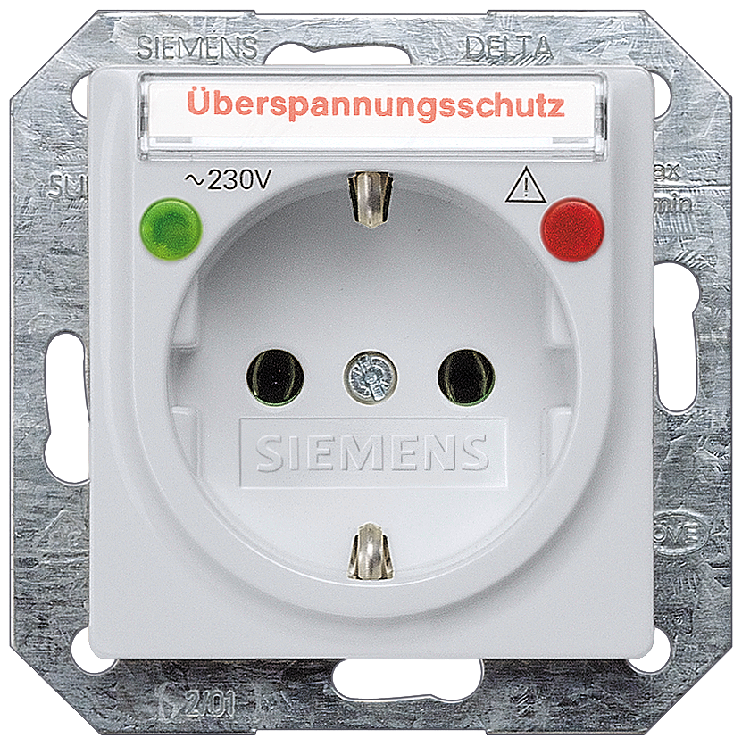 TOMADA COM CAMPO DE INSCRIÇÃO/PROTEÇÃO CONTRA SOBRETENSÃO/INDI 5UB1936 SIEMENS