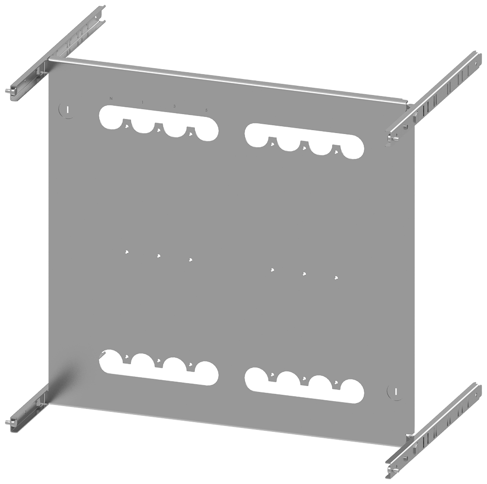 PLACA DE MONTAGEM 3VA23 (400A) 3VA24 (630A) DE 4 POLOS MONTAGEM FIXA COM RCD 8PQ60008BA65 SIEMENS