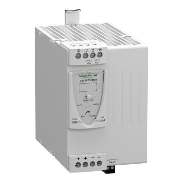[Imagem FONTE DE ALIMENTAÇÃO CHAVEADA MONOFÁSICO/BIFÁSICA 240W 10A 24VCC ABL8RPS24100 SCHNEIDER]