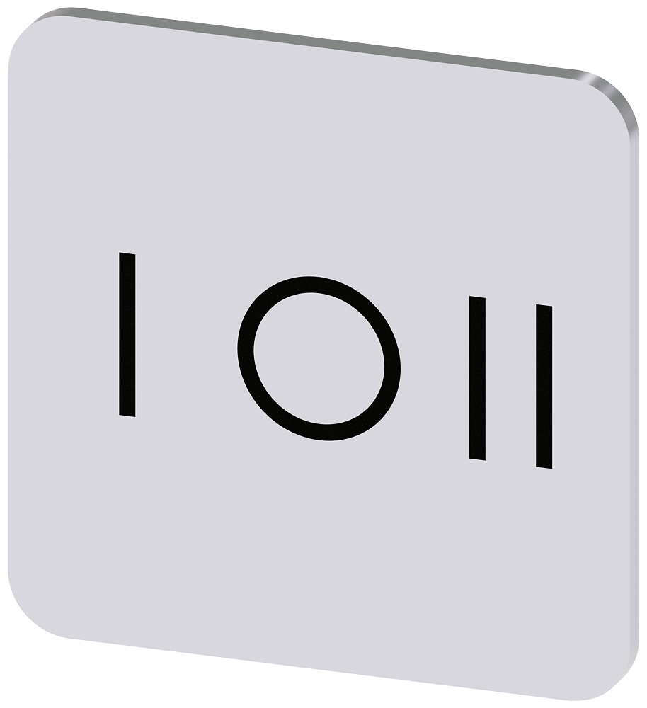 [Imagem do produto PLACA DE IDENTIFICAÇÃO 22X22MM, PLACA PRATA, SÍMBOLO: I* O II 3SU19000AF810QK0 SIEMENS]