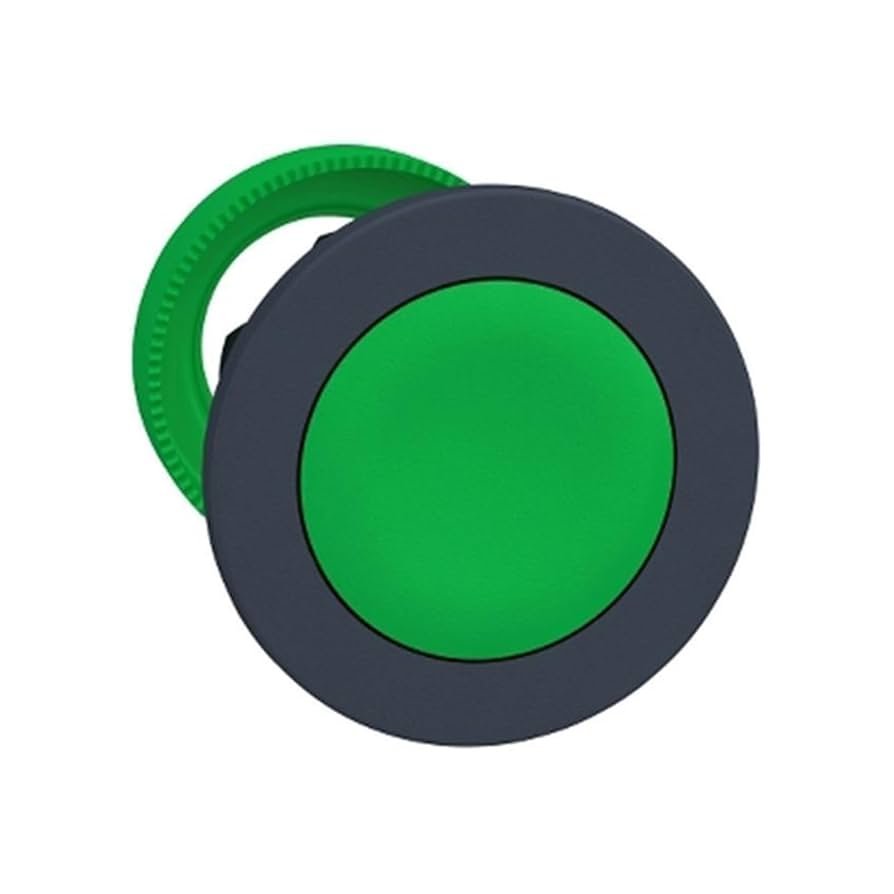 [Imagem CABEÇOTE PARA BOTÃO FACEADO Ø30MM PLÁSTICO RETORNO POR MOLA VERDE ZB5FA3 SCHNEIDER]