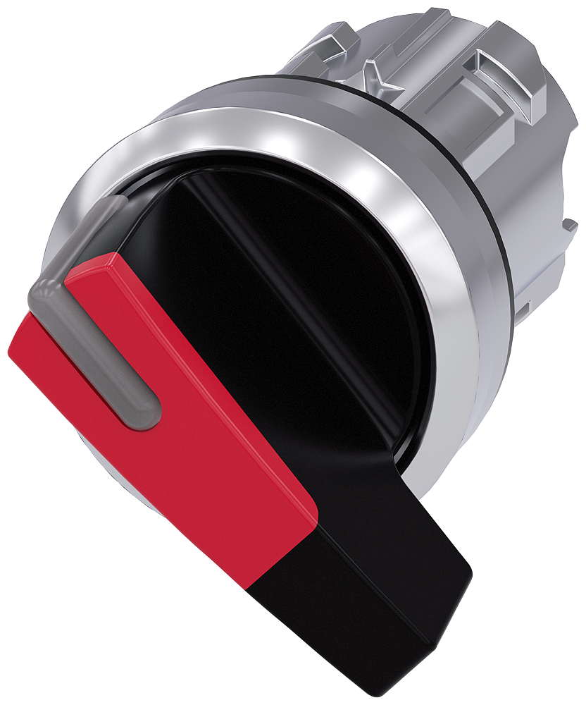 INTERRUPTOR COM MANÍPULO ILUMINÁVEL 22 MM REDONDO METAL DE ALTO BRILHO 3SU10522CF200AA0-ZX90 SIEMENS