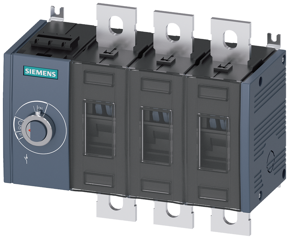 SECCIONADOR DE CORTE EM CARGA 315A TAM. 3 DE 3 POLOS ACIONAMENTO LATERAL ES 3KD40340PE100 SIEMENS