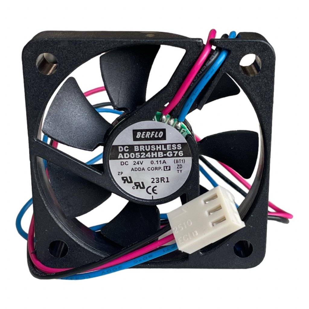 [Imagem VENTILADOR 24V 50X50X10 ROLAMENTO 0.11A 5000RPM BERFLO AD0524HBG76]